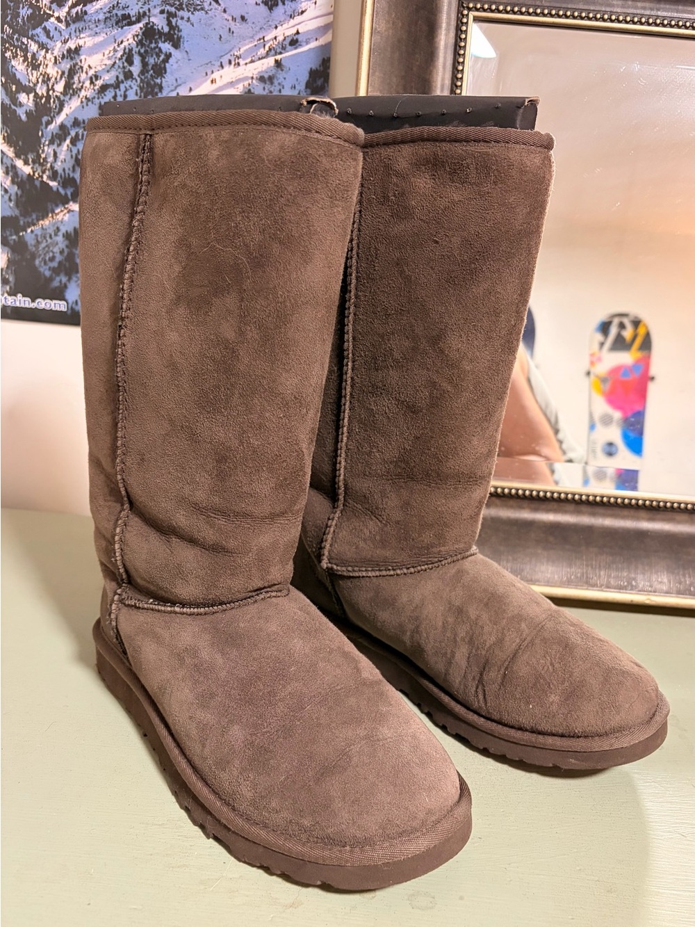 Women's Classic Tall UGG boots- Brown